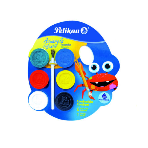 ACUARELA PELIKAN C/6 COLORESS INFANTIL