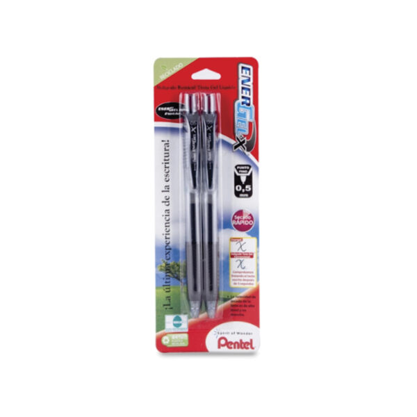 BOLIGRAFO ENERGEL X BLN105BP2-A 0.5M NGO CON 2