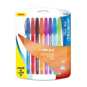 BOLIGRAFO KILOMETRICO COLORES FINO C/8PZ