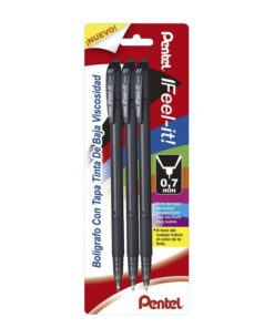 BOLIGRAFO FEEL-IT BX427BP3-A  NEGRO CON 3PZ