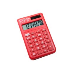 CALCULADORA 8 DIGITOS ROJA DE BOLSILLO