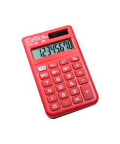 CALCULADORA 8 DIGITOS ROJA DE BOLSILLO