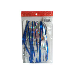 CORTINA METALICA DECORATIVA PLATA/AZUL