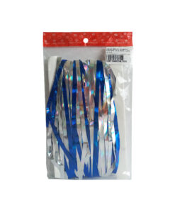CORTINA METALICA DECORATIVA PLATA/AZUL