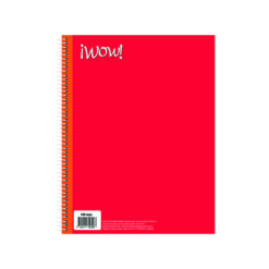 CUADERNO AMERICANO WOW UNICOLOR 5 MM 100 HJS