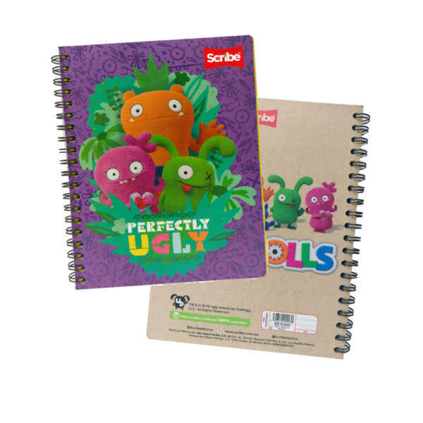 CUADERNO RAYA 100HJS 7650 UGLY DOLLS SCRIBE