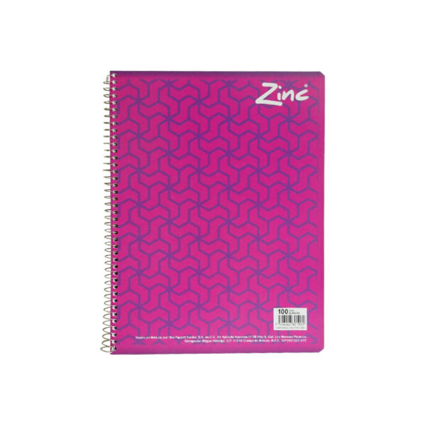 CUADERNO ZINC 8311 BLANCO 100HJS