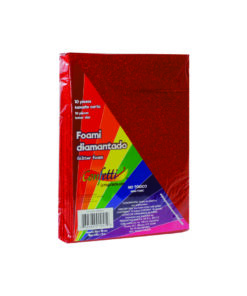 FOAMY CARTA DIAMANTADO ROJO          144