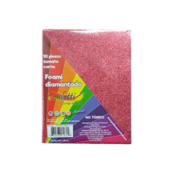 FOAMY CARTA DIAMANTADO IRIS 205-ROSA MEXICANO