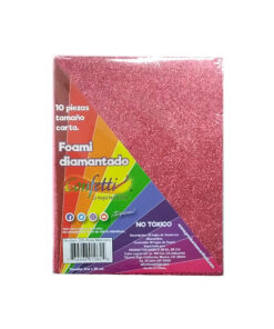 FOAMY CARTA DIAMANTADO IRIS 205-ROSA MEXICANO