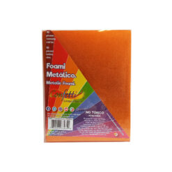 FIGURAS DE FOAMY METALICO NARANJA 115 CARTA C/10 PZ