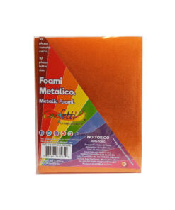 FIGURAS DE FOAMY METALICO NARANJA 115 CARTA C/10 PZ