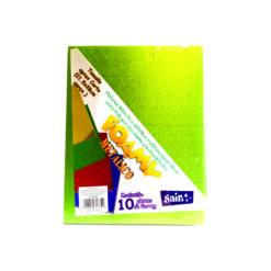 FIGURAS DE FOAMY METALICO VERDE 04 CARTA C/10 PZ