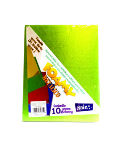 FIGURAS DE FOAMY METALICO VERDE 04 CARTA C/10 PZ