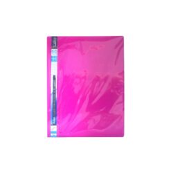 FOLDER C/BROCHE DE PLASTICO T/CARTA ROSA