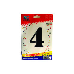 GLOBO METALICO NUMERO 4 32" 81CM AZUL