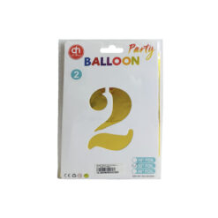 GLOBO METALICO NUMERO 2 32" 81CM DORADO