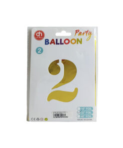 GLOBO METALICO NUMERO 2 32" 81CM DORADO