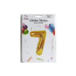 GLOBO METALICO NUMERO 7 32" 81CM DORADO