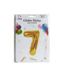 GLOBO METALICO NUMERO 7 32" 81CM DORADO