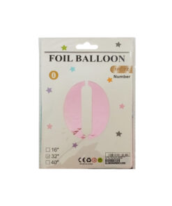 GLOBO METALICO NUMERO 0 32" 81CM MULTICOR
