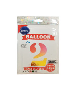 GLOBO METALICO NUMERO 2 32" 81CM MULTICOR