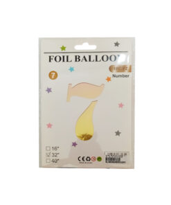 GLOBO METALICO NUMERO 7 32" 81CM MULTICOR