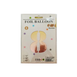 GLOBO METALICO NUMERO 8 32" 81CM MULTICOR
