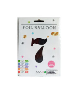 GLOBO METALICO NUMERO 7 32" 81CM NEGRO