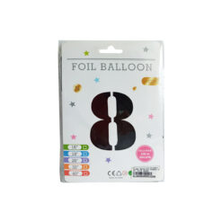 GLOBO METALICO NUMERO 8 32" 81CM NEGRO