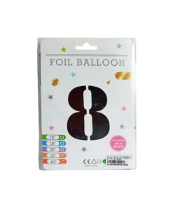 GLOBO METALICO NUMERO 8 32" 81CM NEGRO