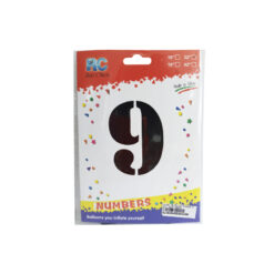 GLOBO METALICO NUMERO 9 32" 81CM NEGRO