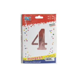 GLOBO METALICO NUMERO 4 32" 81CM ROSA GOLD