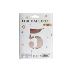 GLOBO METALICO NUMERO 5 32" 81CM ROSA GOLD