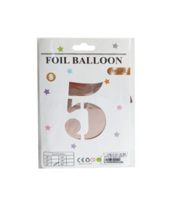 GLOBO METALICO NUMERO 5 32" 81CM ROSA GOLD