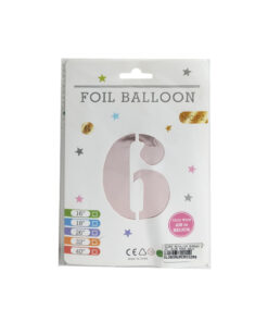 GLOBO METALICO NUMERO 6 32" 81CM ROSA GOLD