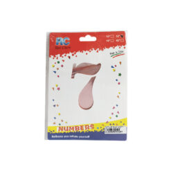 GLOBO METALICO NUMERO 7 32" 81CM ROSA GOLD