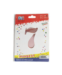 GLOBO METALICO NUMERO 7 32" 81CM ROSA GOLD