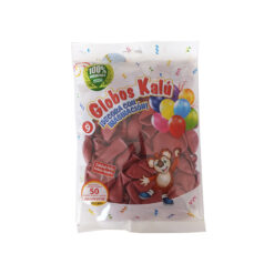 GLOBO REDONDO N.9 ROJO CEREZ C/50