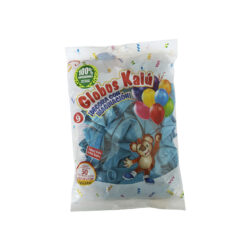 GLOBO REDONDO N.9 AZUL TURQUEZA C/50