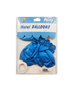 GLOBO METAL BALLOONS C/8PZ AZUL