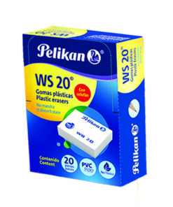 GOMA PELIKAN WS-20 BLANCO C/20 PIEZAS