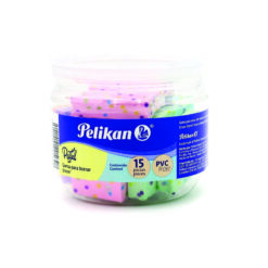 GOMA PELIKAN C/15 PIEZAS PASTEL