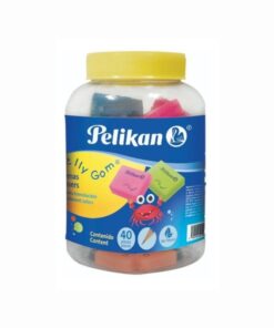 GOMA PELIKAN YELLYGOM BOTE C/40PZ COLORES
