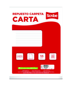 HOJAS P/CARPETA RAYA C/100 S3400 SCRIBE