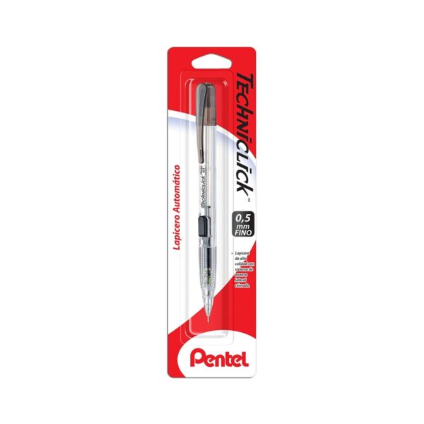 LAPICERO TECHNICLICK NEGRO 0.5MM CON 1PZ