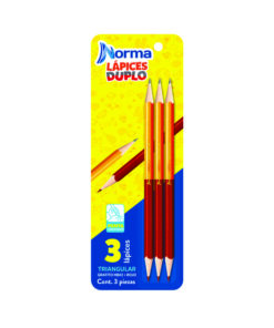 LAPIZ DUPLO GRAFITO ROJO C/3PZ 536568