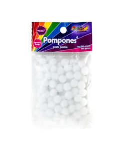 POM PON NO.8 C/100PZ  BLANCO