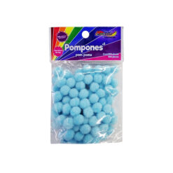 POM PON NO.8 C/100PZ AZUL CIELO
