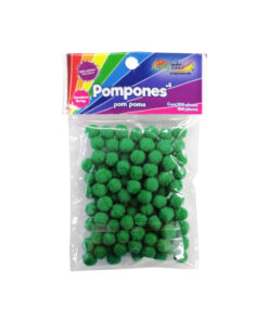 POM PON NO.8 C/100PZ VERDE BANDERA